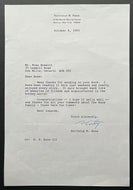 1993 Buffalo Sabres Owner Northrup Knox Signed Letter ALS Autographed