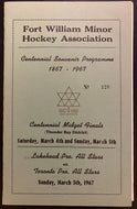 1967 Fort William Minor Hockey Program Toronto Maple Leafs Oldtimers v Lakehead