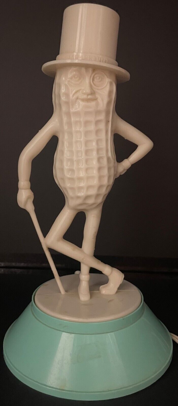 Mr. Peanut Working Vintage Planters Functional Lamp Circa 1950s