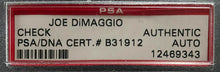 Load image into Gallery viewer, Joe DiMaggio Signed Check Authentic Autographed Cheque Yankee Clipper PSA/DNA
