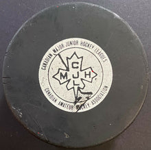 Load image into Gallery viewer, 1960&#39;s Oshawa Generals OHA Major Jr. A Game Puck Vintage Hockey Used CMJHL
