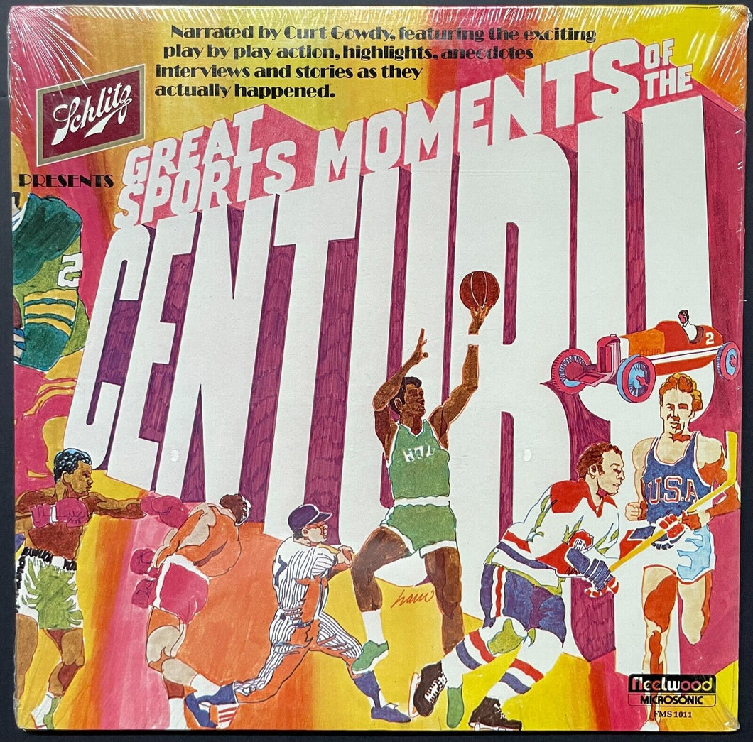 1970s Schlitz Great Sports Memories of the Century LP Record Album Curt Gowdy
