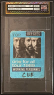 1989 Bee Gees One For All Tour Working Personnel Pass VTG Exhibition Stadium