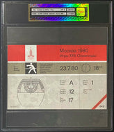 1980 Summer Olympics Full Ticket Boxing Olympic Stadium Moscow MNT 9 iCert