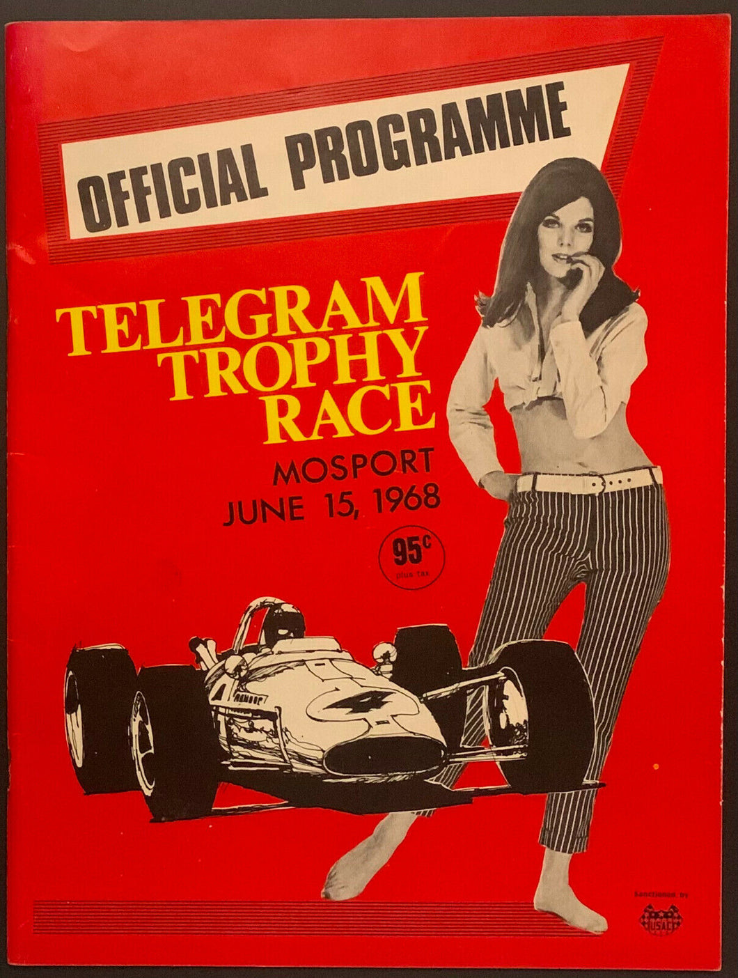 1968 USA Telegram Trophy Race Official Program Mosport Open Wheel Racing