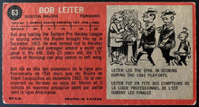 Load image into Gallery viewer, 1964-65 Vintage Boston Bruins Bob Leiter Topps Tallboy NHL Hockey Card
