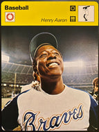 1977 MLB Baseball Editions Rencontre Lausanne Card Atlanta Braves Hank Aaron HOF