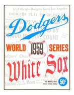 1959 World Series Program MLB Baseball Los Angeles Dodgers vs Chicago White Sox