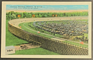 1927 Charlotte Speedway Rare Postcard Open Wheel Race Cars On Wooden Track