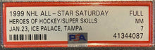 Load image into Gallery viewer, Wayne Gretzky Super Skills Saturday Final NHL All Star Game Full Ticket PSA 7
