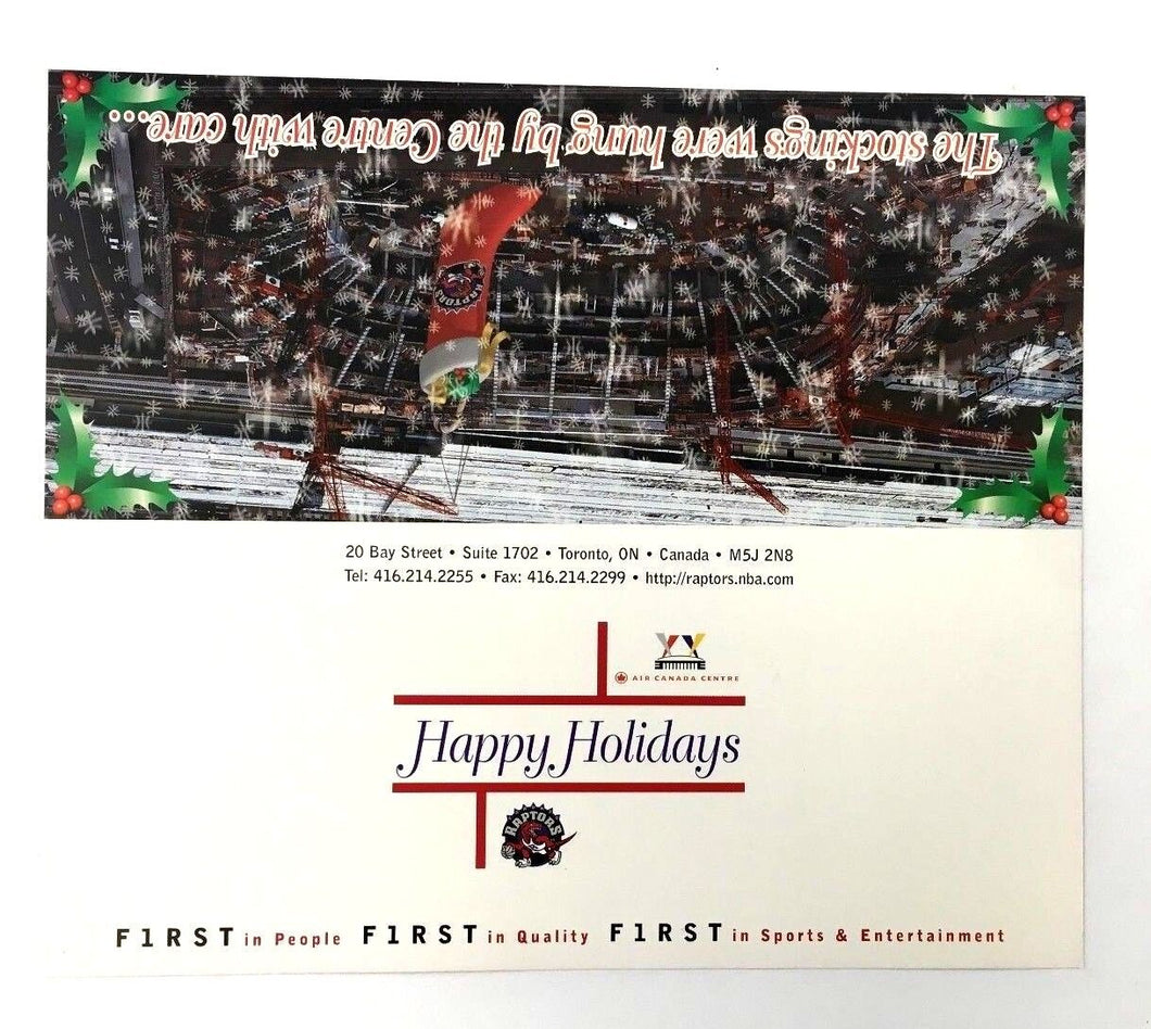 1997 Toronto Raptors NBA Basketball Christmas Card Happy Holidays New Unused