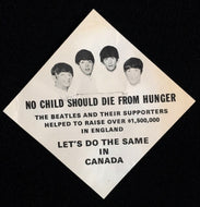 1964 The Beatles Charity Pinback Button Backing Tag Toronto Concert Premium