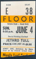 1972 Jethro Tull + Claire Hamill Maple Leaf Gardens VTG Concert Ticket Toronto