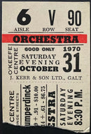 1970 Englebert Humperdinck Concert Ticket Toronto O'Keefe Centre Vintage