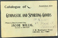 1902  Jacob Willig Catalogue Rare Catalog Gymnastic Sporting Goods Chicago Vtg
