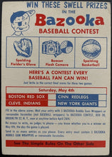 Load image into Gallery viewer, 1957 Topps Bazooka Contest Baseball Card Boston Re Sox vs Cleveland Indians
