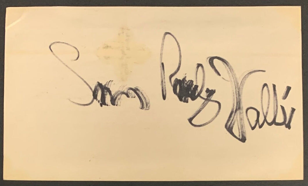 Rudy Vallee Signed Index Card Autographed Crooner Radio Host Bandleader