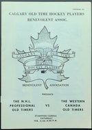 1966 Calgary Old Time Hockey Players Benevolent Assoc. Official Game Program NHL
