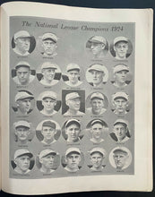 Load image into Gallery viewer, 1924 World Series Baseball Program Game 3,4,5 Washington Senators vs Giants
