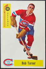 Load image into Gallery viewer, 1958-59 Parkhurst Hockey Card #40 Bob Turner Montreal Canadiens NHL Vintage
