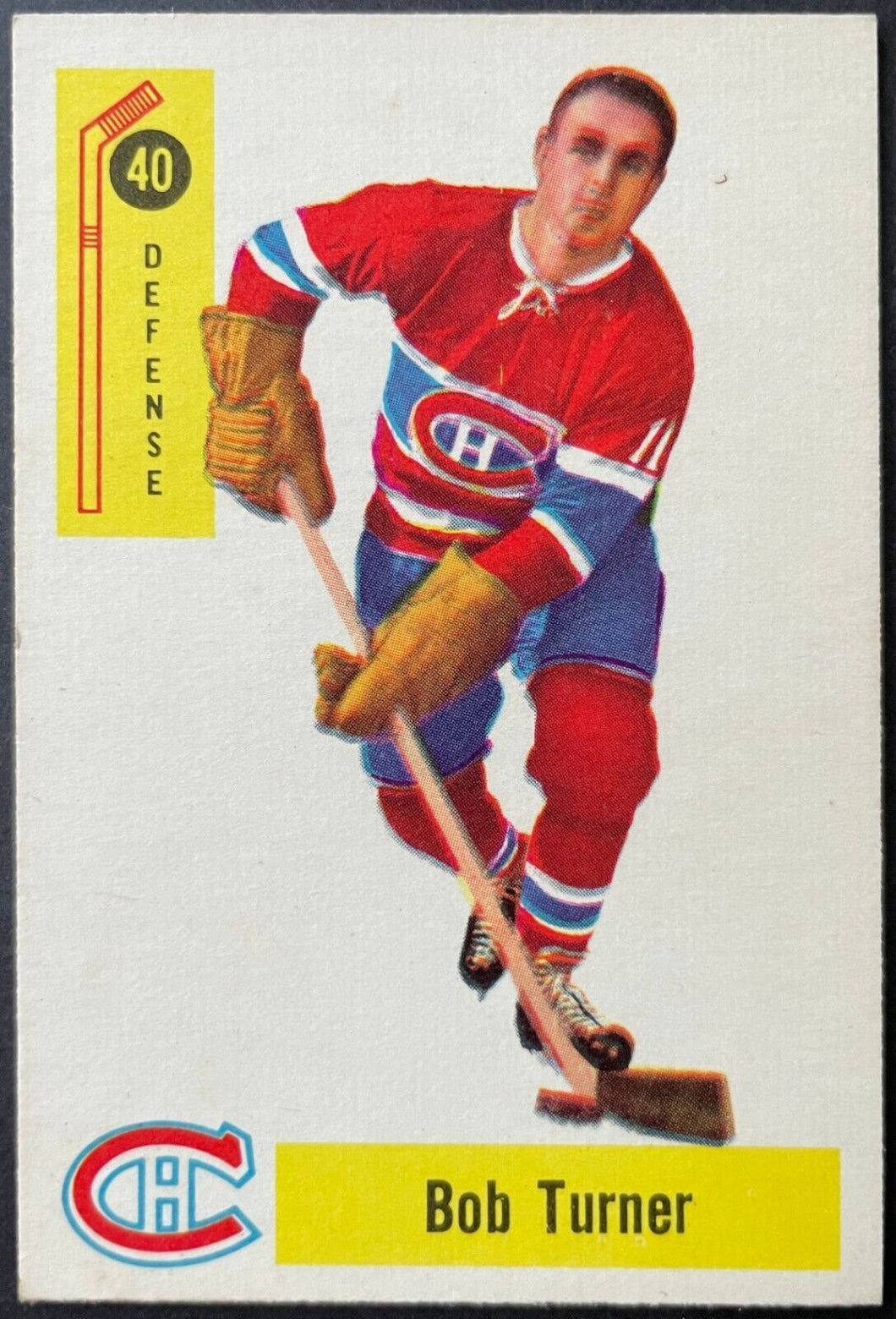 1958-59 Parkhurst Hockey Card #40 Bob Turner Montreal Canadiens NHL Vintage