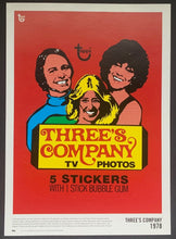 Load image into Gallery viewer, 2018 Three's Company Oversized Topps 80th Anniversary Cardboard Stock TV Show
