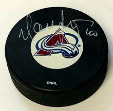 Load image into Gallery viewer, Marek Svatos Signed Colorado Avalanche NHL Hockey Puck Autographed In Glas Co
