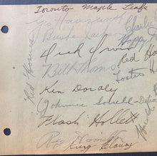 Load image into Gallery viewer, 1933-34 Toronto Maple Leafs Team Signed Sheet x16 Autographed Conacher JSA NHL
