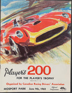 1962 Mosport Players 200 Formula Race Program Masten Gregory Wins Vintage Penske