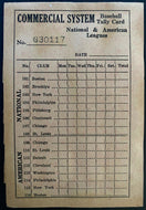 Vintage Baseball Tally Card NL & AL Commercial System Booklet Betting Card MLB