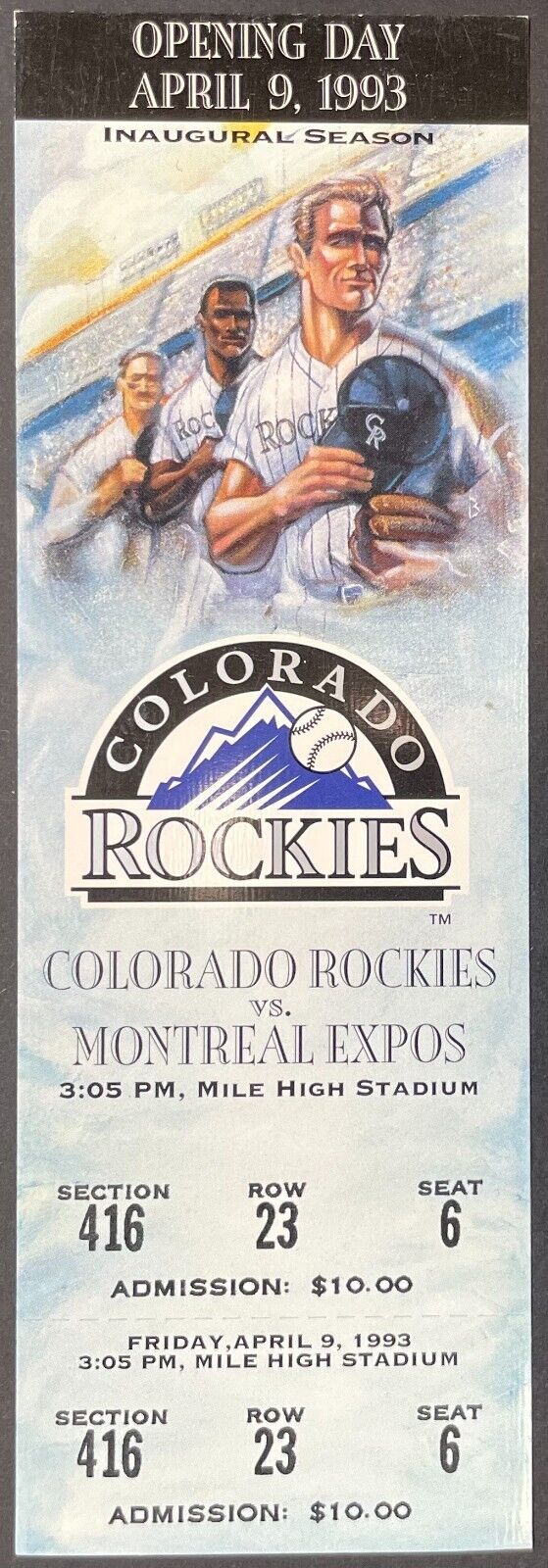 1993 Inaugural Season Opening Game Colorado Rockies vs Montreal 