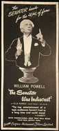1947 Vintage Handbill Universal Films The Senator Was Indiscreet William Powell