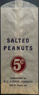 c1920's Toronto Maple Leaf Stadium Vintage Unused Peanut Bag Baseball Games