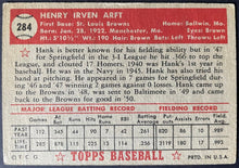 Load image into Gallery viewer, 1952 Topps Baseball #284 Hank Arft MLB Card St Louis Browns 5th Series
