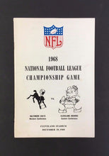 Load image into Gallery viewer, 1968 NFL Championship Game Media Guide Colts Beat Browns Football Vintage

