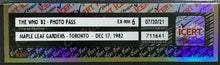 Load image into Gallery viewer, 1982 The Who Photo Pass Maple Leaf Gardens Toronto icert EX-NM 6 Vintage Music
