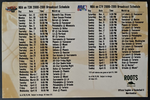Load image into Gallery viewer, 2000/01 NBA Basketball University Booklet Schedule Toronto Raptors + Grizzlies
