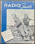 1938 Radio Guide Football Season Recap NFL Champion Washington Redskins Rare