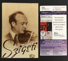 Load image into Gallery viewer, Joseph Szigeti Famed Violinist Autographed Postcard Signed At 1941 Concert JSA

