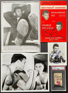 1966 Muhammad Ali + Chuvalo Maple Leaf Gardens Fight Lot PSA Ticket + Photo +