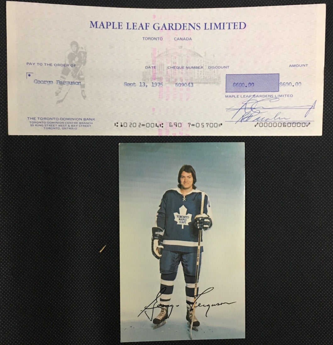 1976 Maple Leaf Gardens Donald Trump Signed Cheque To George Ferguson NHL Player