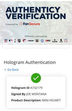 Load image into Gallery viewer, Joe Montana Kansas City Chiefs Autographed Signed Mini Helmet Fanatics NFL
