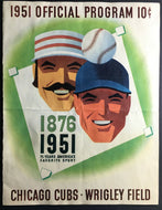 1951 MLB Baseball Wrigley Field Program Chicago Cubs Cincinnati Reds Vintage