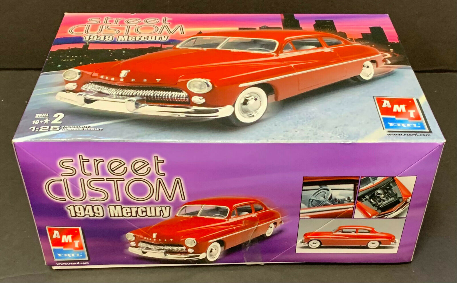 Custom Ertl Collection AMT ERTL Scale 1:25 1949 Mercury Street Custom Red Model Kit Original ...