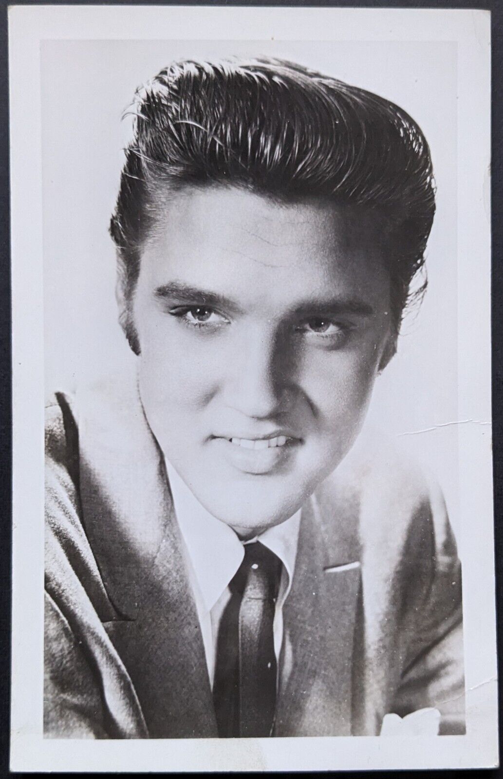 Rare C 1950's Elvis Presley B&W Photo Postcard - Toronto Studio Promo Music VTG