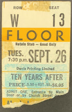 Load image into Gallery viewer, 1972 Maple Leaf Gardens Ten Years After Edgar Winter &amp; Frampton Concert Ticket
