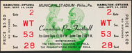1958 CFL Football Ticket Hamilton Tiger Cats Ottawa Rough Riders @ Philadelphia