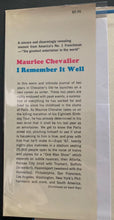 Load image into Gallery viewer, Maurice Chevalier I Remember It Well Hardcover Book Autographed JSA Celebrity
