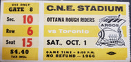 1966 C.N.E. Stadium Ottawa Rough Riders vs Toronto Argonauts CFL Football