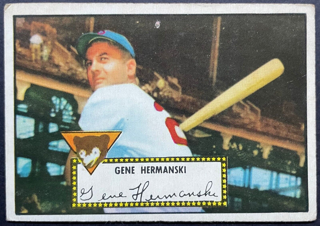 1952 Topps Baseball Gene Hermanski #16 Chicago Cubs Vintage MLB Card